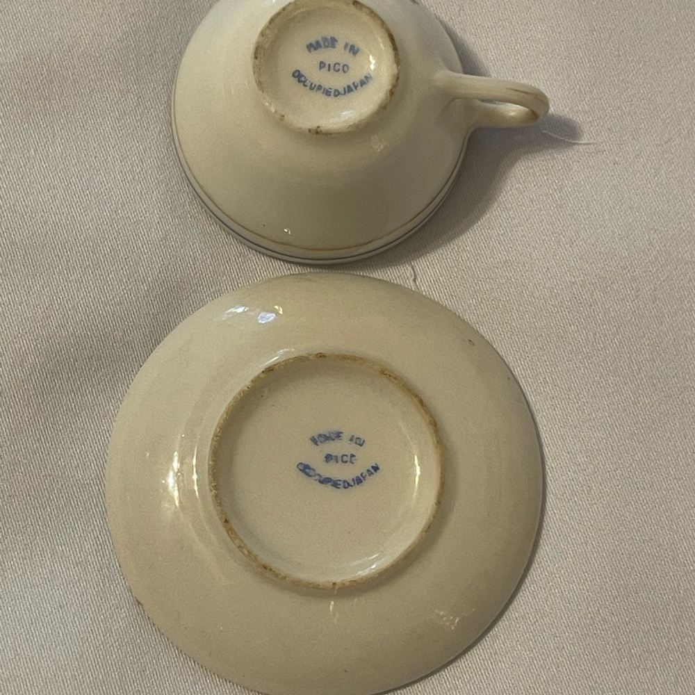 Vintage Floral Teacup and Saucer/ occupied Japan - Picture 2 of 3